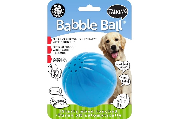 Talking Babble Ball Dog Toy, Pet Qwerks ($5.66). chewy.com