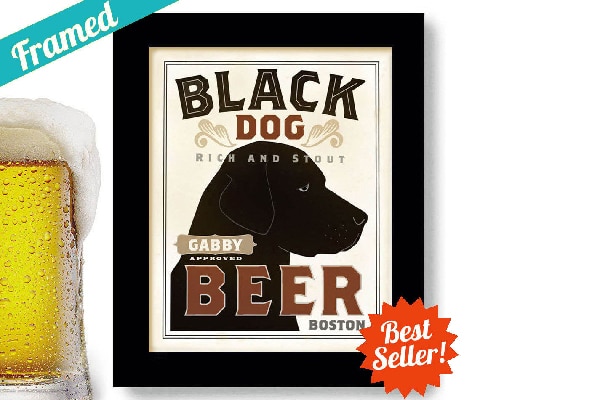 Black Dog art print from Dex Mex Art Prints.