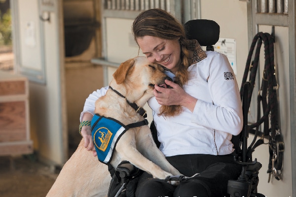A service dog in action.