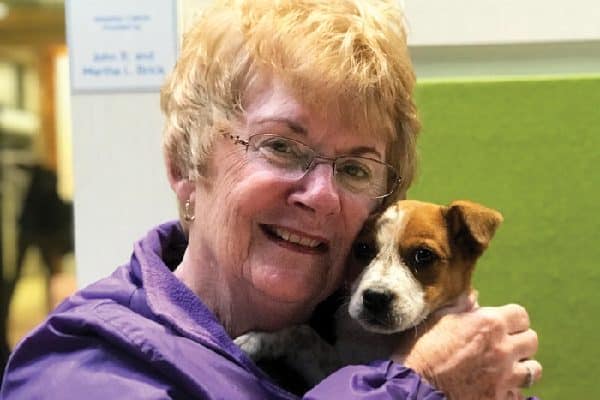 Patricia Smith and her dog.
