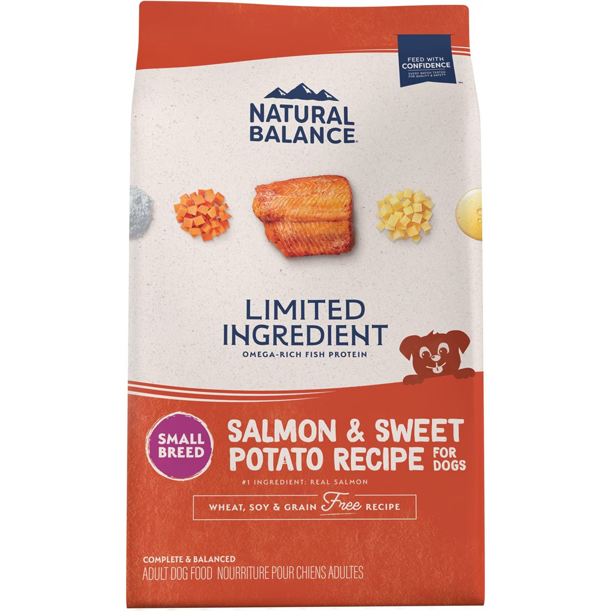 Natural Balance Limited Ingredient Grain-Free Salmon & Sweet Potato Small Breed Bites Recipe Dry Dog Food 