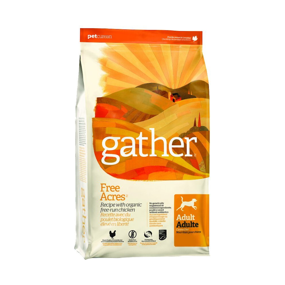 Gather Free Acres Organic Free-Run Chicken Dry Dog Food new