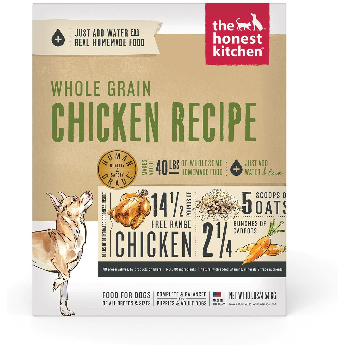 The Honest Kitchen Whole Grain Chicken Recipe Dehydrated Dog Food New