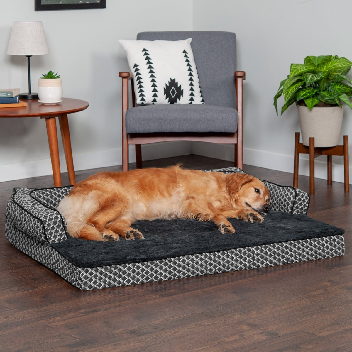 FurHaven Comfy Couch Cooling Dog Bed
