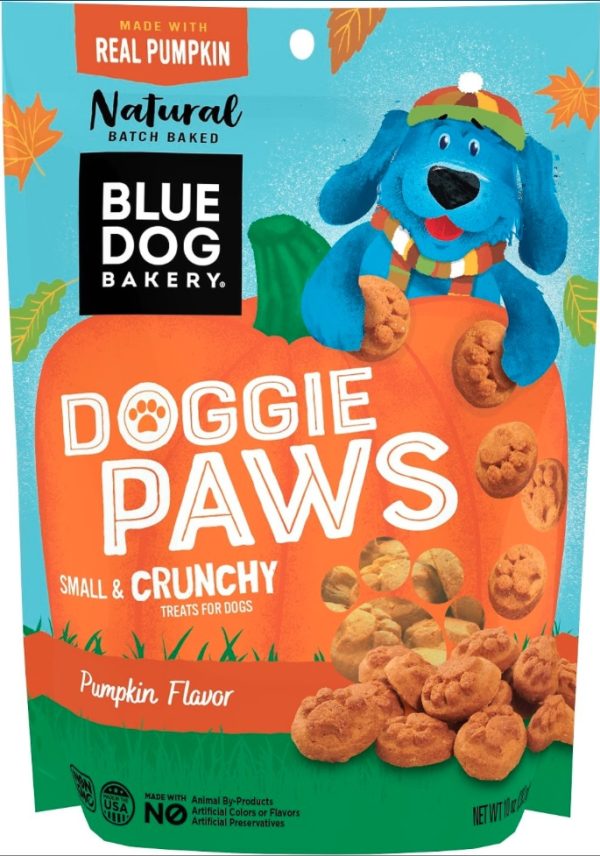 Blue Dog Bakery has several dog treats celebrating pumpkin.