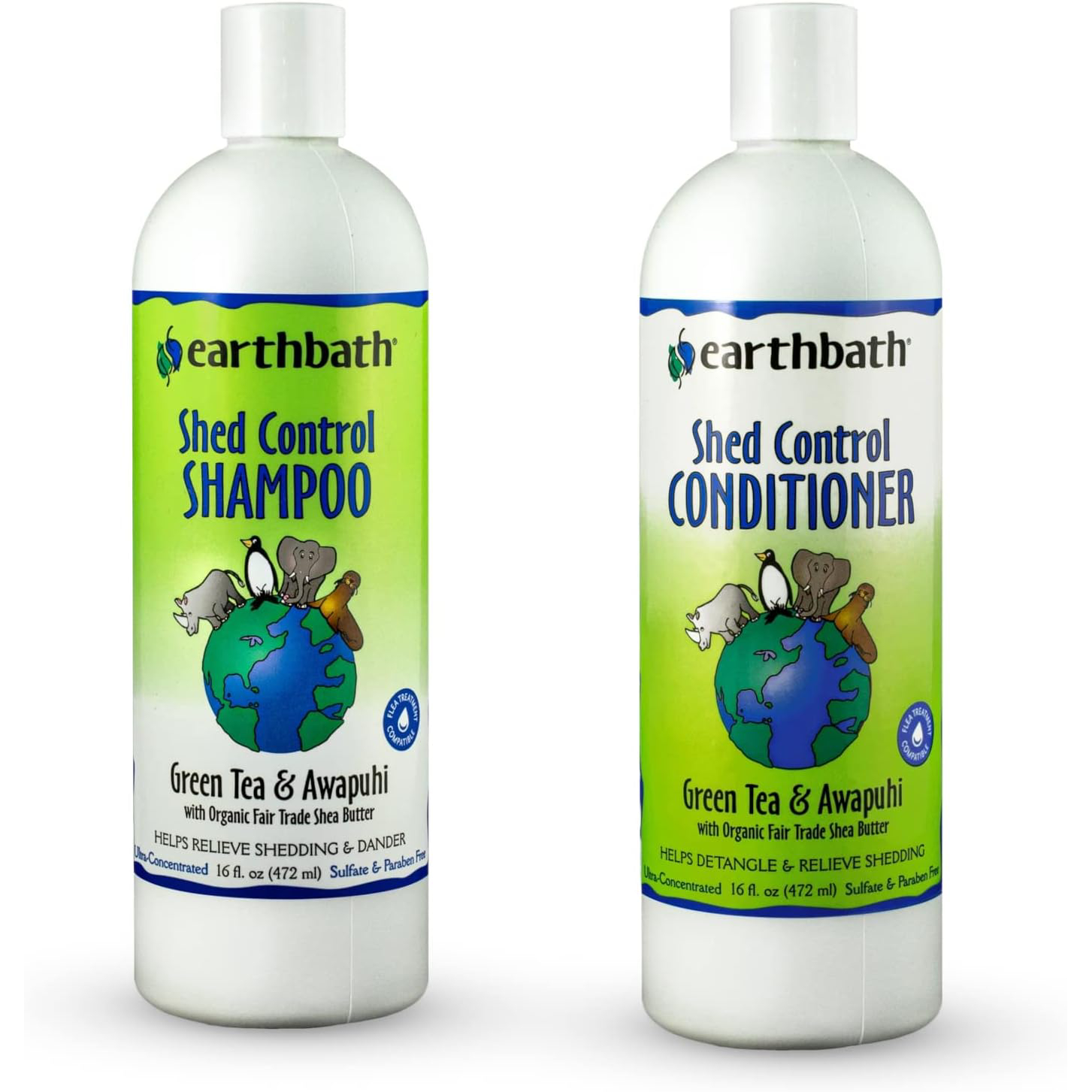 Earthbath Shed Control Shampoo & Conditioner 