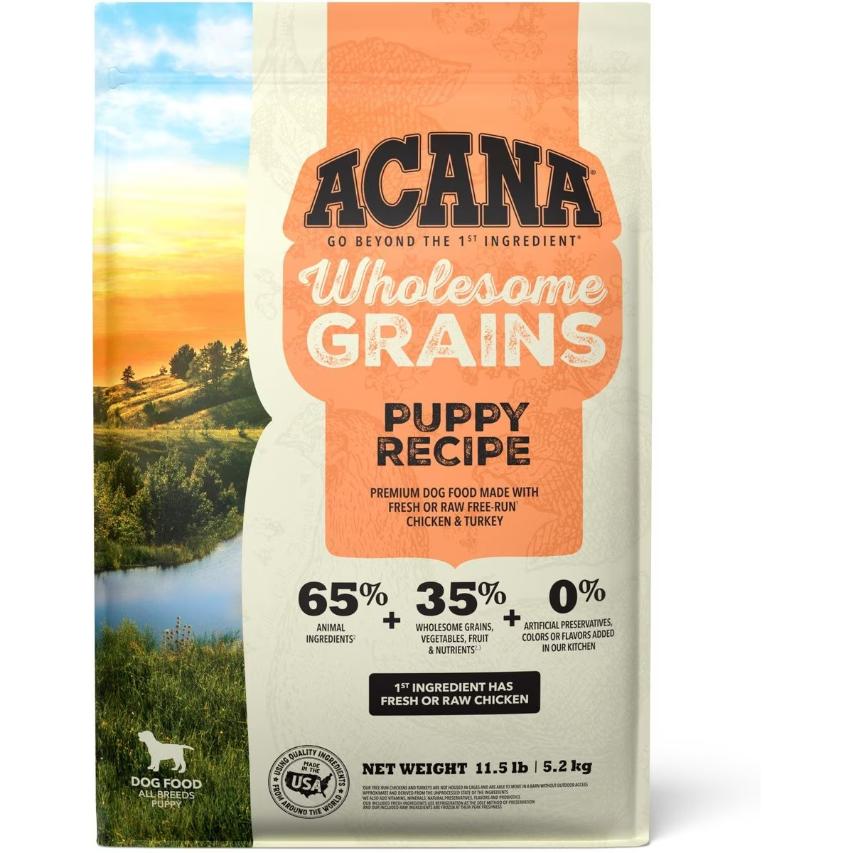 ACANA Wholesome Grains Puppy Recipe Dry Dog Food