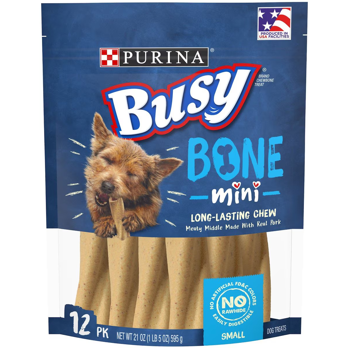 Busy Bone with Meat Mini Rawhide-Free Dog Treats (1)