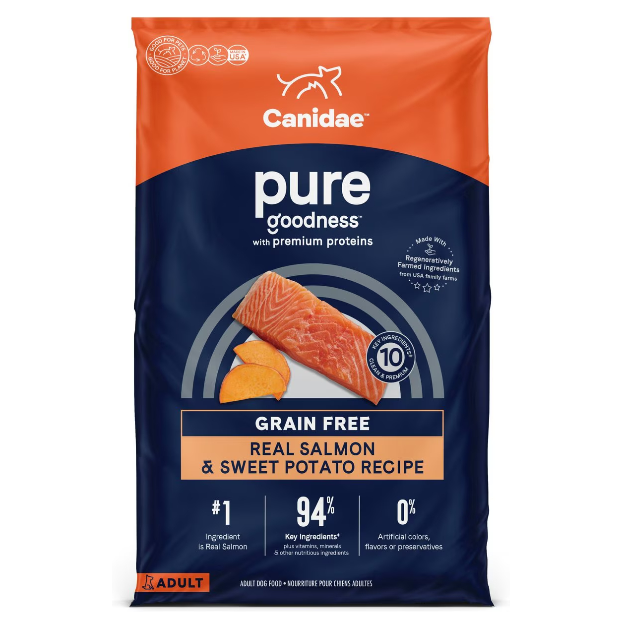 CANIDAE Grain-Free PURE Limited Ingredient Salmon & Sweet Potato Recipe