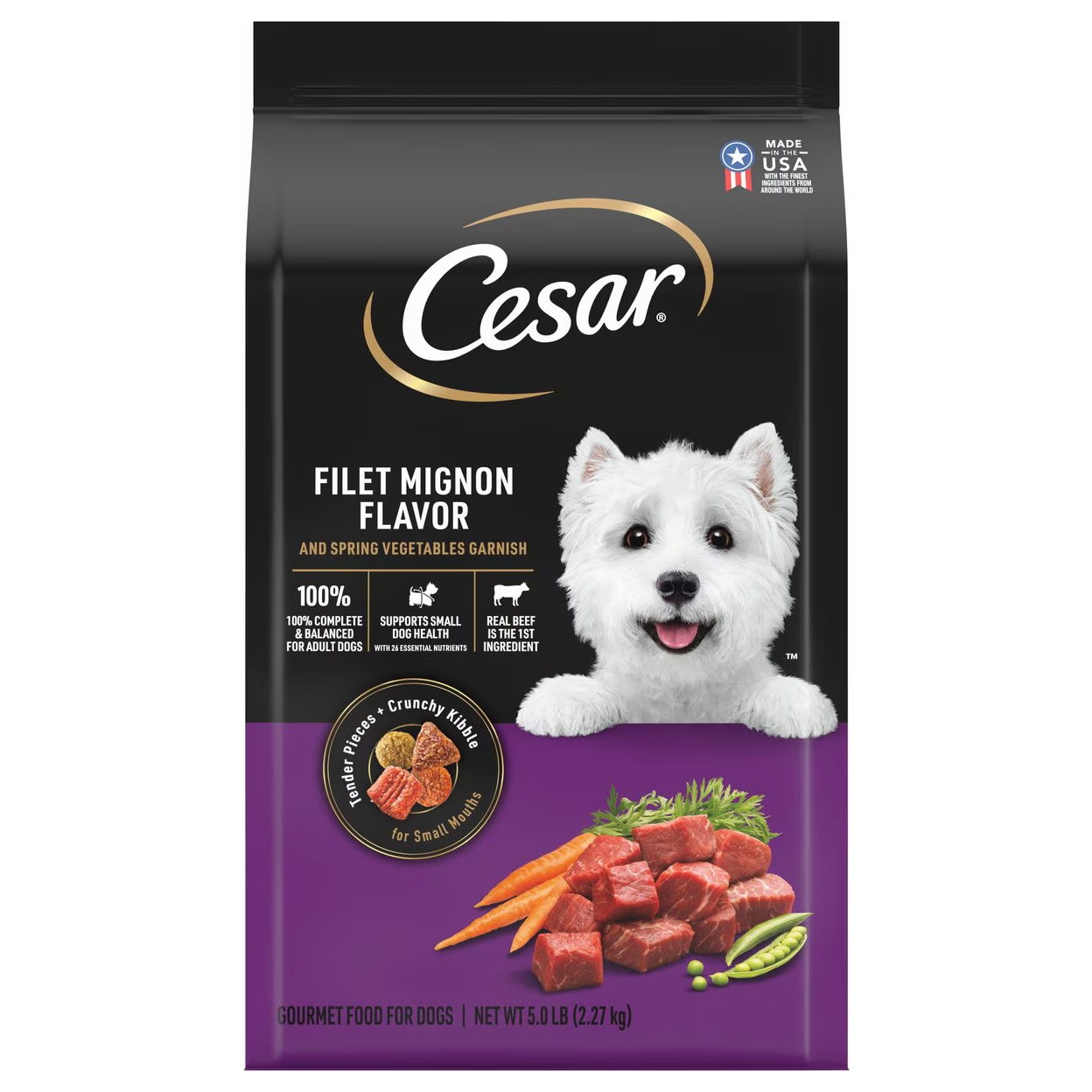 Cesar Filet Mignon Flavor Small Breed Dry Dog Food