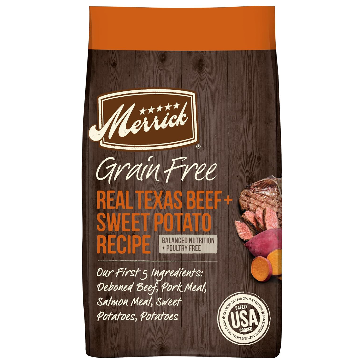 Merrick Real Texas Beef and Sweet Potato Recipe Grain-Free Dog Food