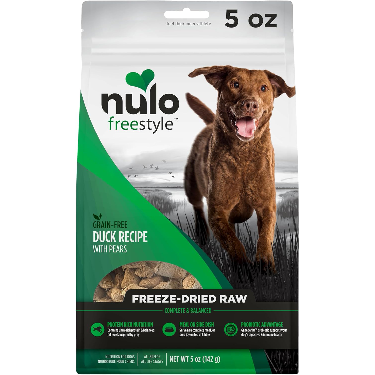 Nulo Freestyle Duck Recipe With Pears Grain-Free Freeze-Dried Raw Dog Food