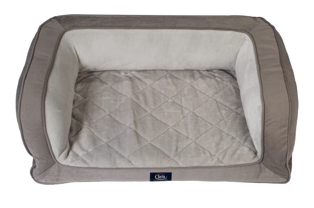 Serta Quilted Orthopedic Bolster Dog Bed