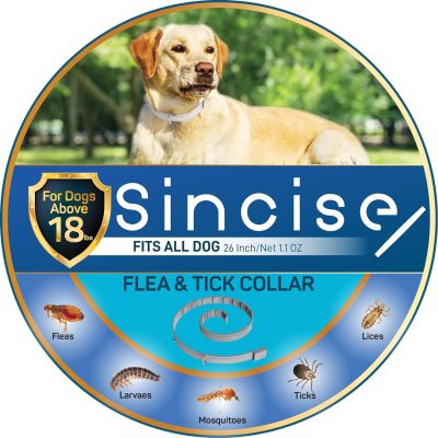 Sincise Dog Tick Prevention and Flea Collar with Adjustable Design