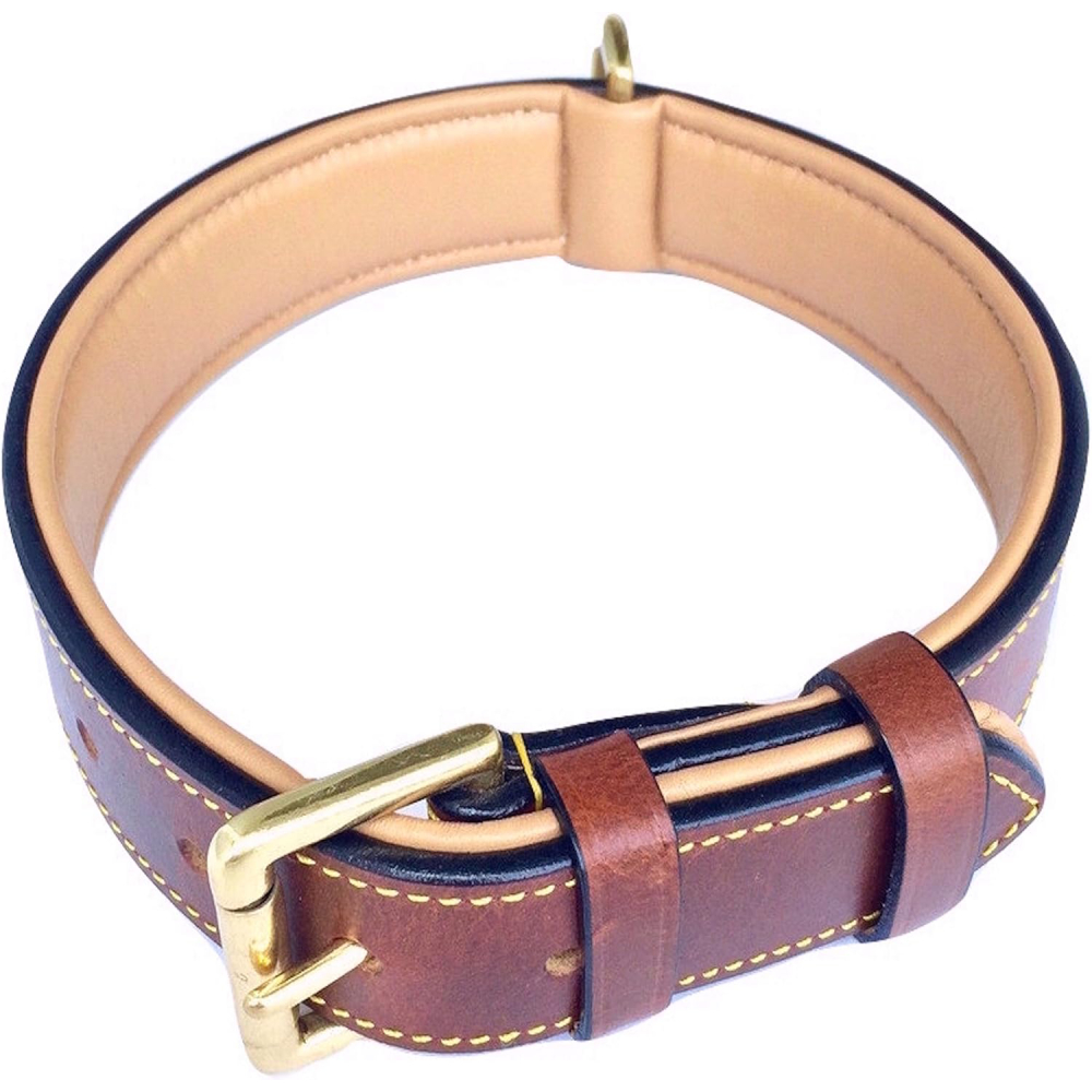Soft Touch Padded Leather Dog Collar 