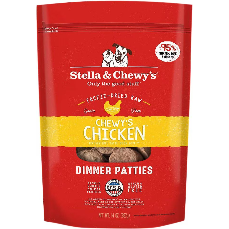 Stella & Chewy’s Chewy’s Chicken Dinner Patties Freeze-Dried Raw Dog Food