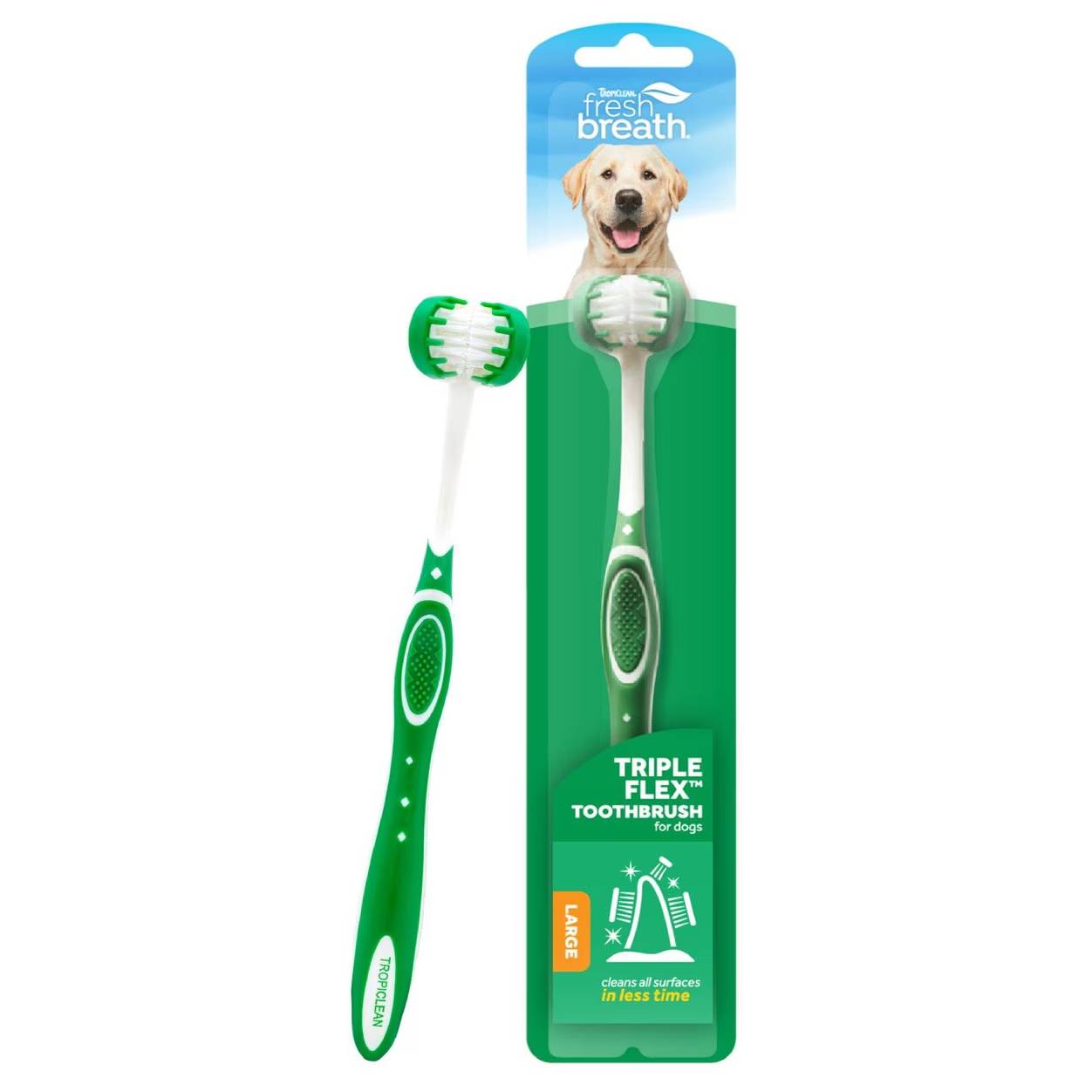 TropiClean Fresh Breath Tripleflex Dog Toothbrush