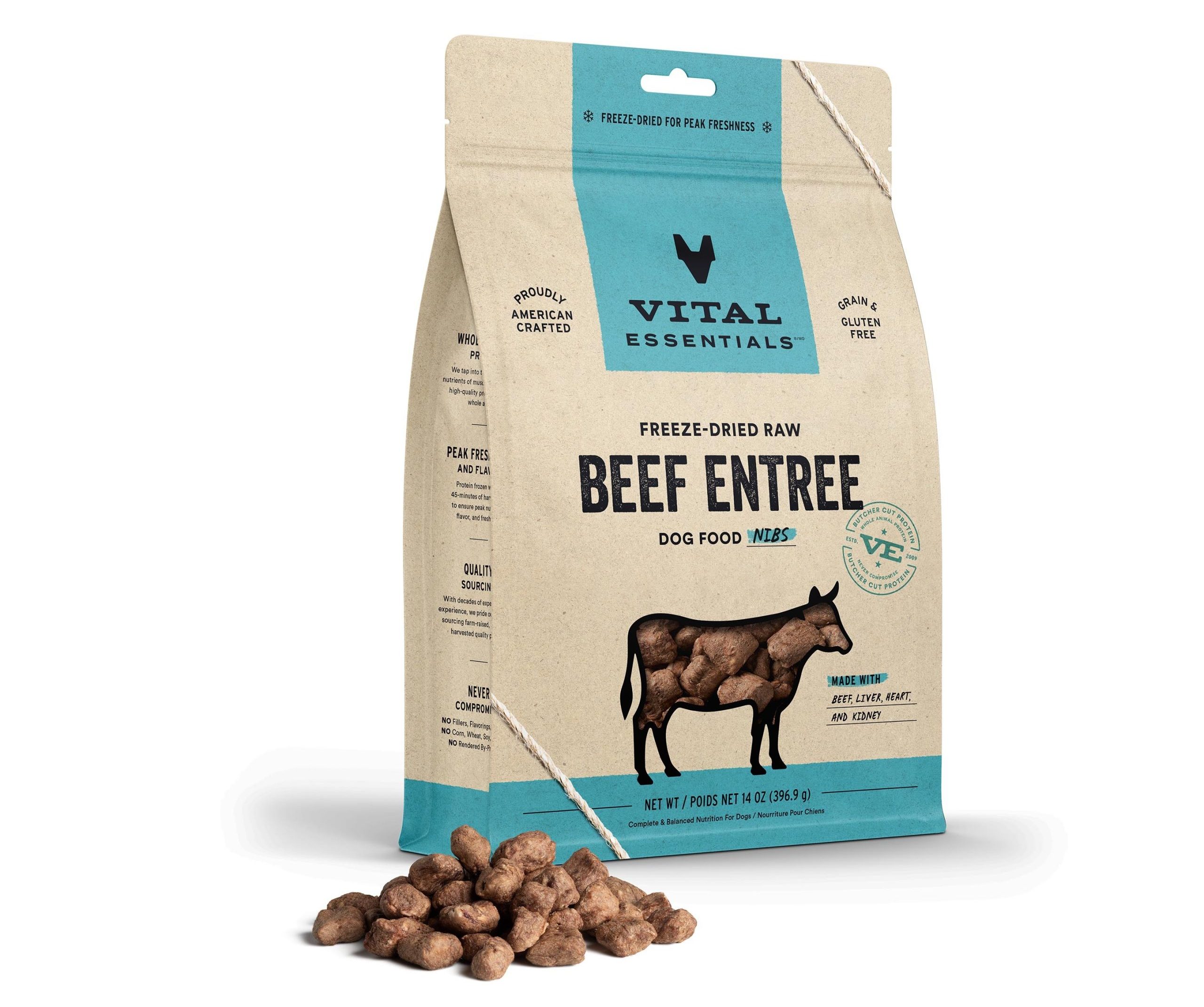Vital Essentials Beef Mini Nibs Freeze-Dried Dog Food