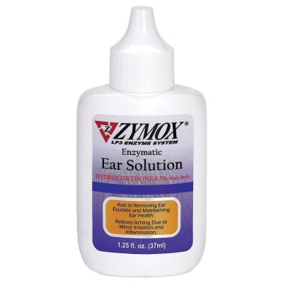 Zymox Ear Solution With .5% Hydrocortisone for Dogs & Cats