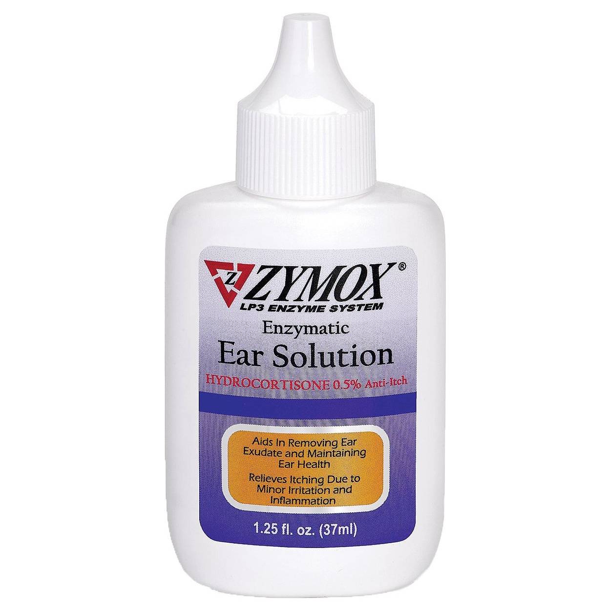 Zymox Ear Solution With .5% Hydrocortisone for Dogs & Cats