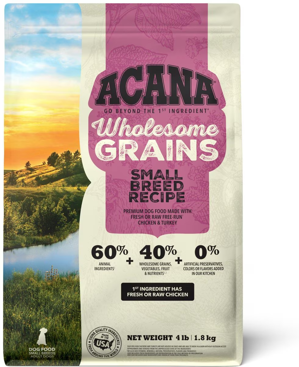 ACANA Wholesome Grains Small Breed Recipe Dry Dog Food 