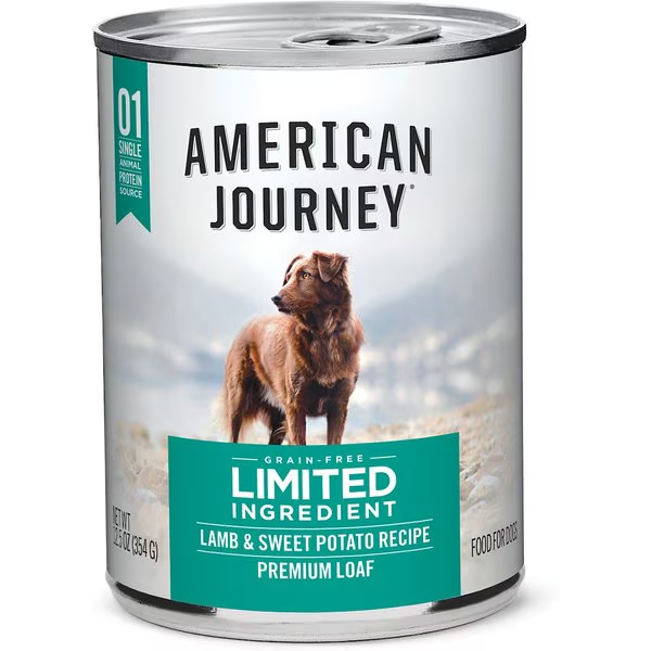 American Journey Limited Ingredient Diet Premium Loaf Lamb & Sweet Potato Recipe Grain-Free Canned Dog Food