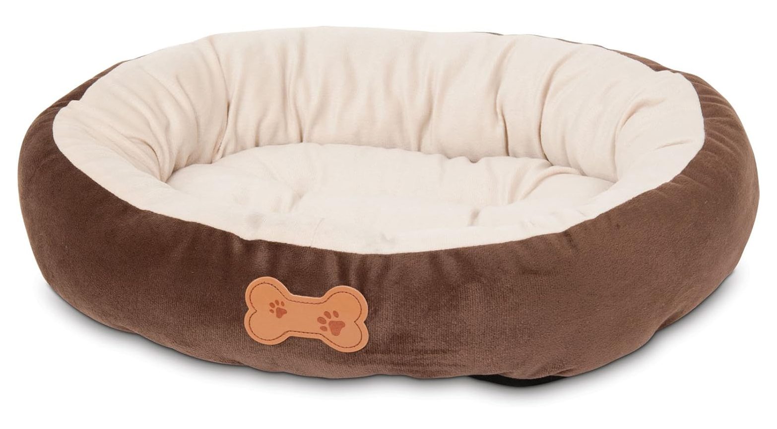 Aspen Pet Oval Bone Applique Bolster Dog Bed