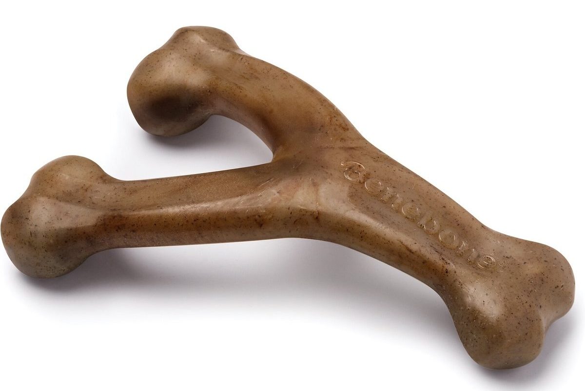 Benebone Bacon Flavor Wishbone Chew Toy