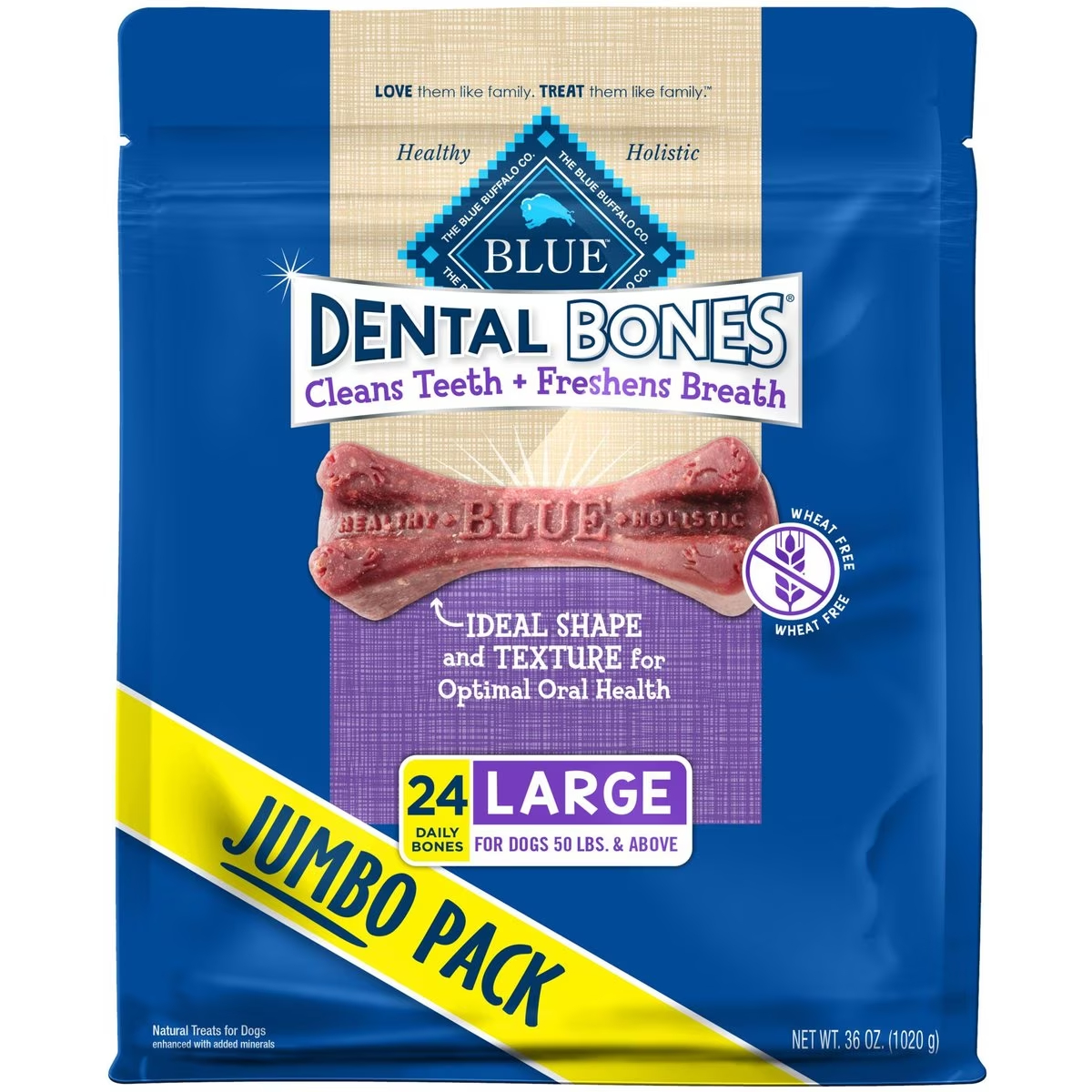 Blue Buffalo Dental Bones Rawhide-Free Large Dental Treats