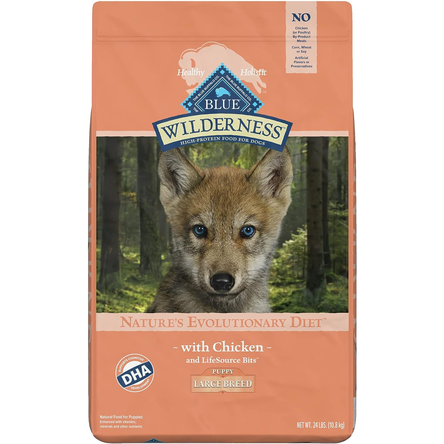 Blue Buffalo Wilderness High Protein, Natural Puppy Large Breed Dry Dog Food 