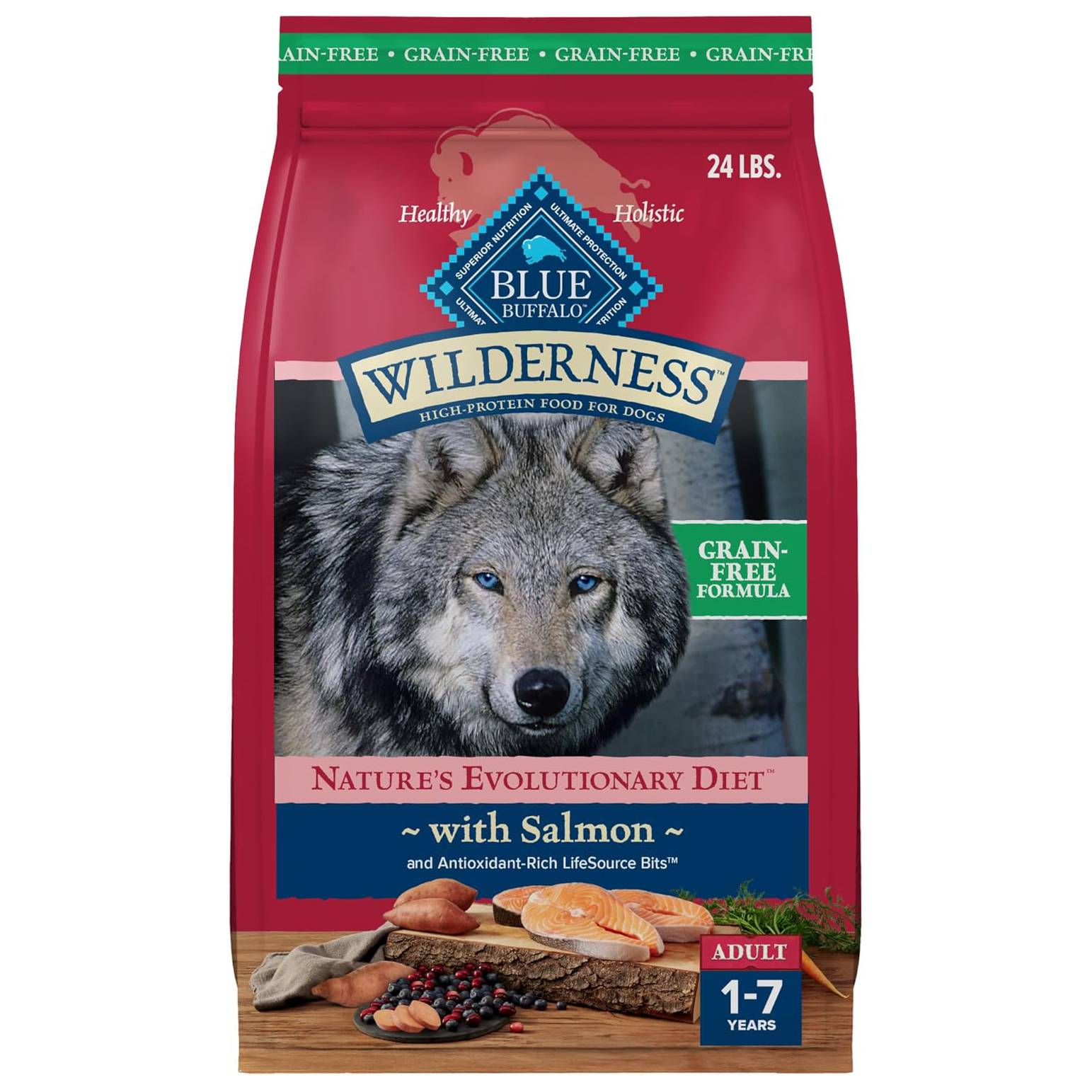 Blue Buffalo Wilderness Salmon Recipe Grain-Free Dry Dog Food