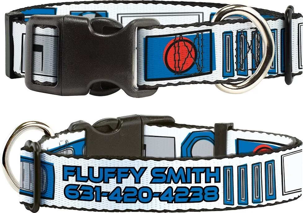 Buckle-Down Star Wars R2-D2 Bounding Parts Personalized Dog Collar