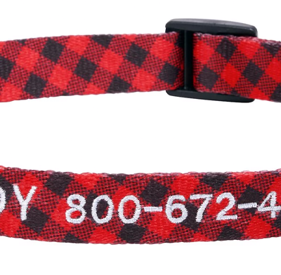 Frisco Buffalo Check Personalized Dog