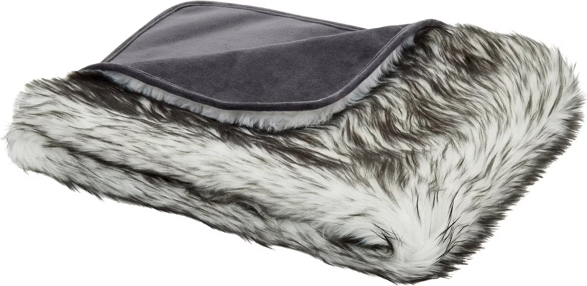 Frisco Faux Fur Cat & Dog Throw Blanket