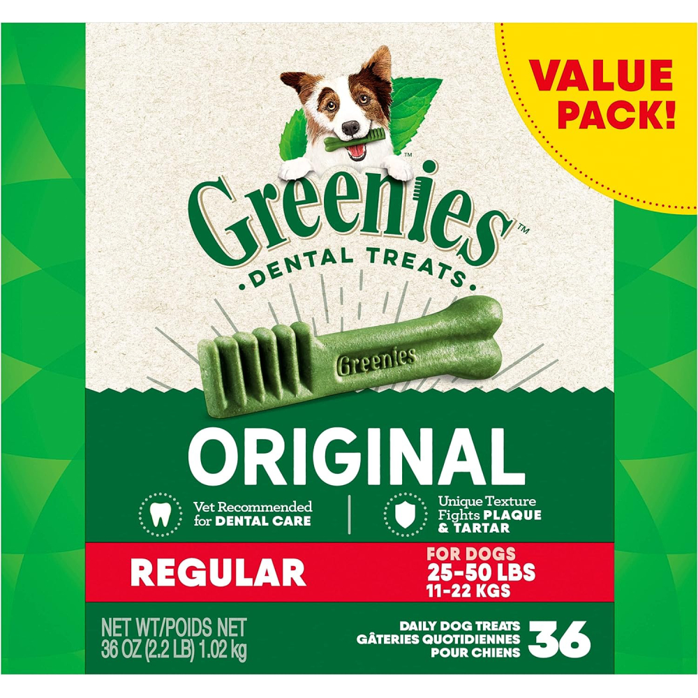 Greenies Original Regular Natural Dog Dental Care Chews 