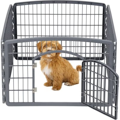 IRIS 4-Panel Plastic Exercise Dog Pen