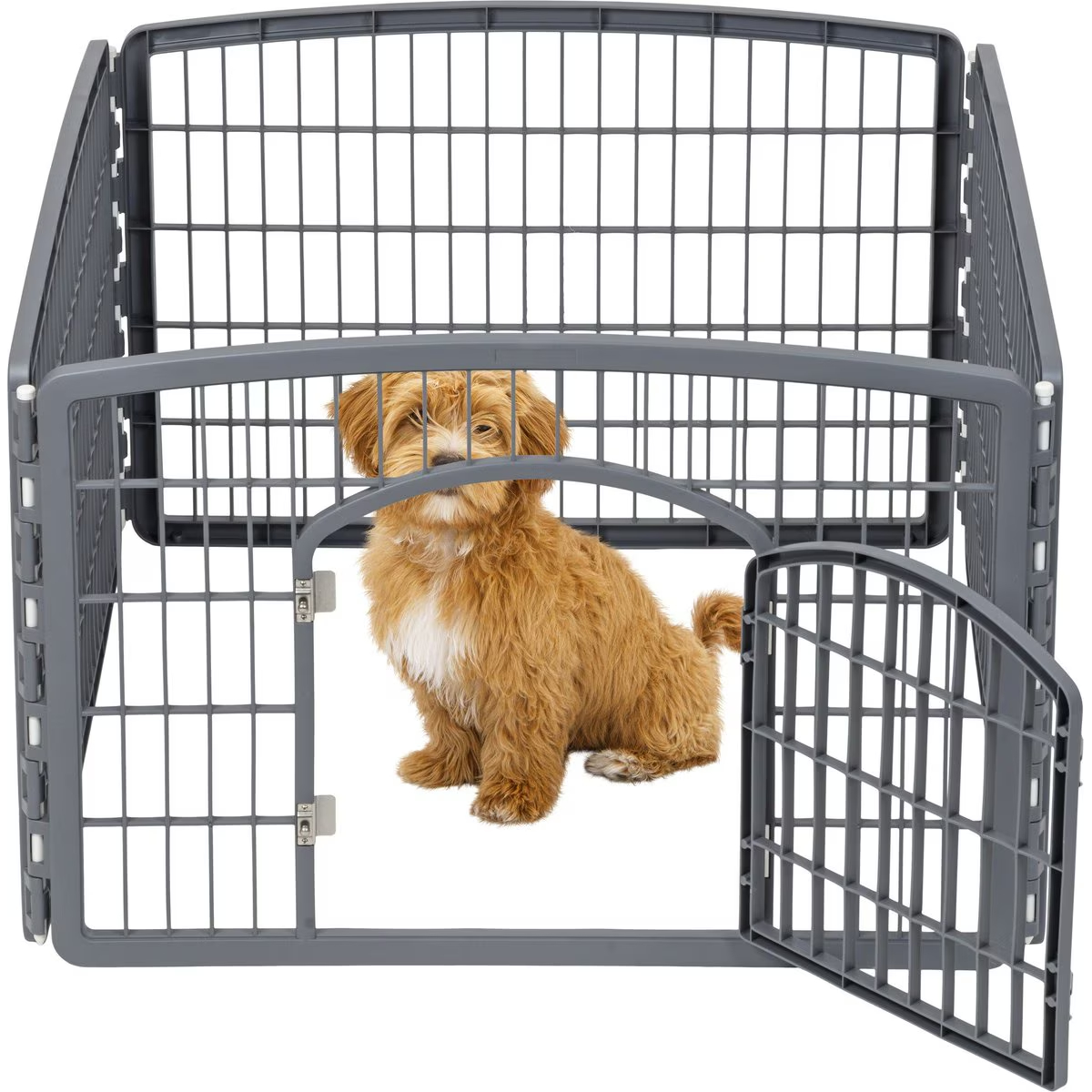 IRIS 4-Panel Plastic Exercise Dog Playpen with Door