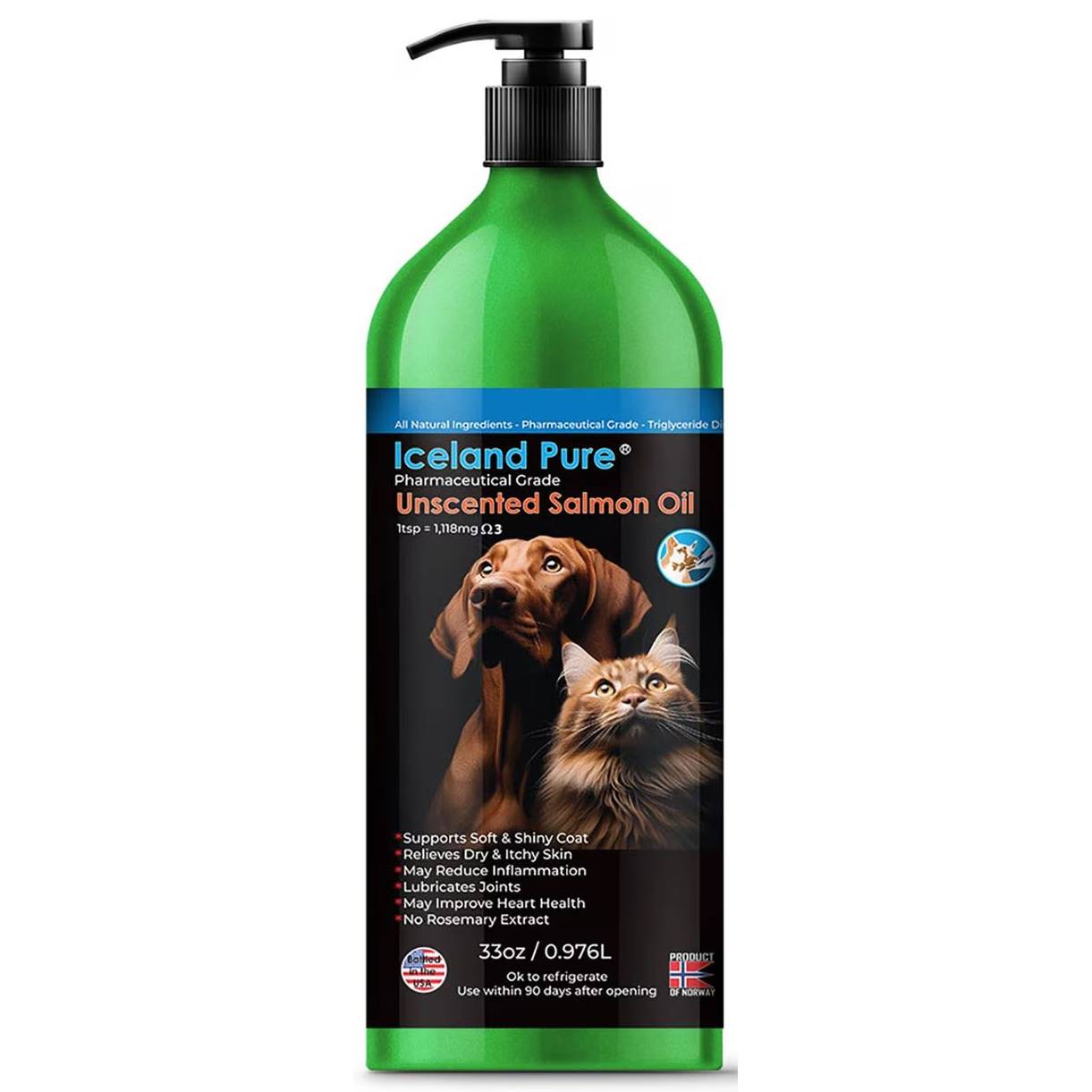 Iceland Pure Pet Products Unscented Salmon Oil