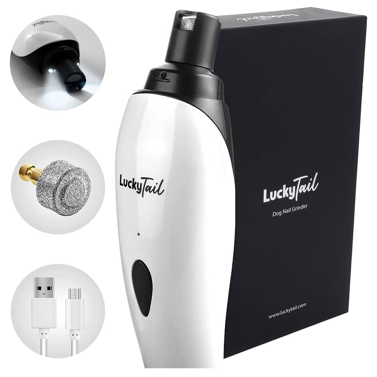 LuckyTail Dog Nail Grinder Trimmer
