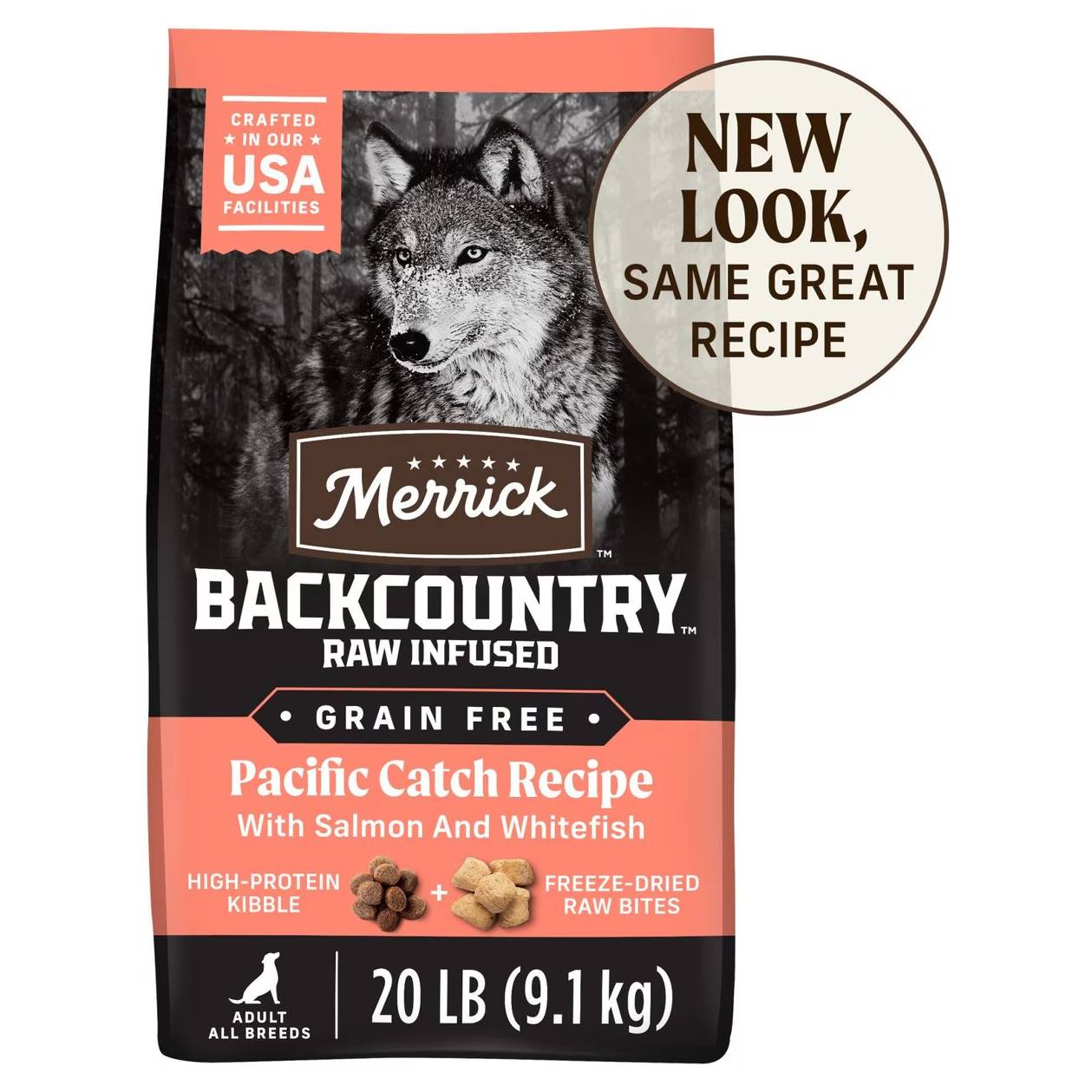 Merrick Backcountry Raw Infused Grain-Free Chicken-Free Pacific Catch Recipe Dry Dog Food