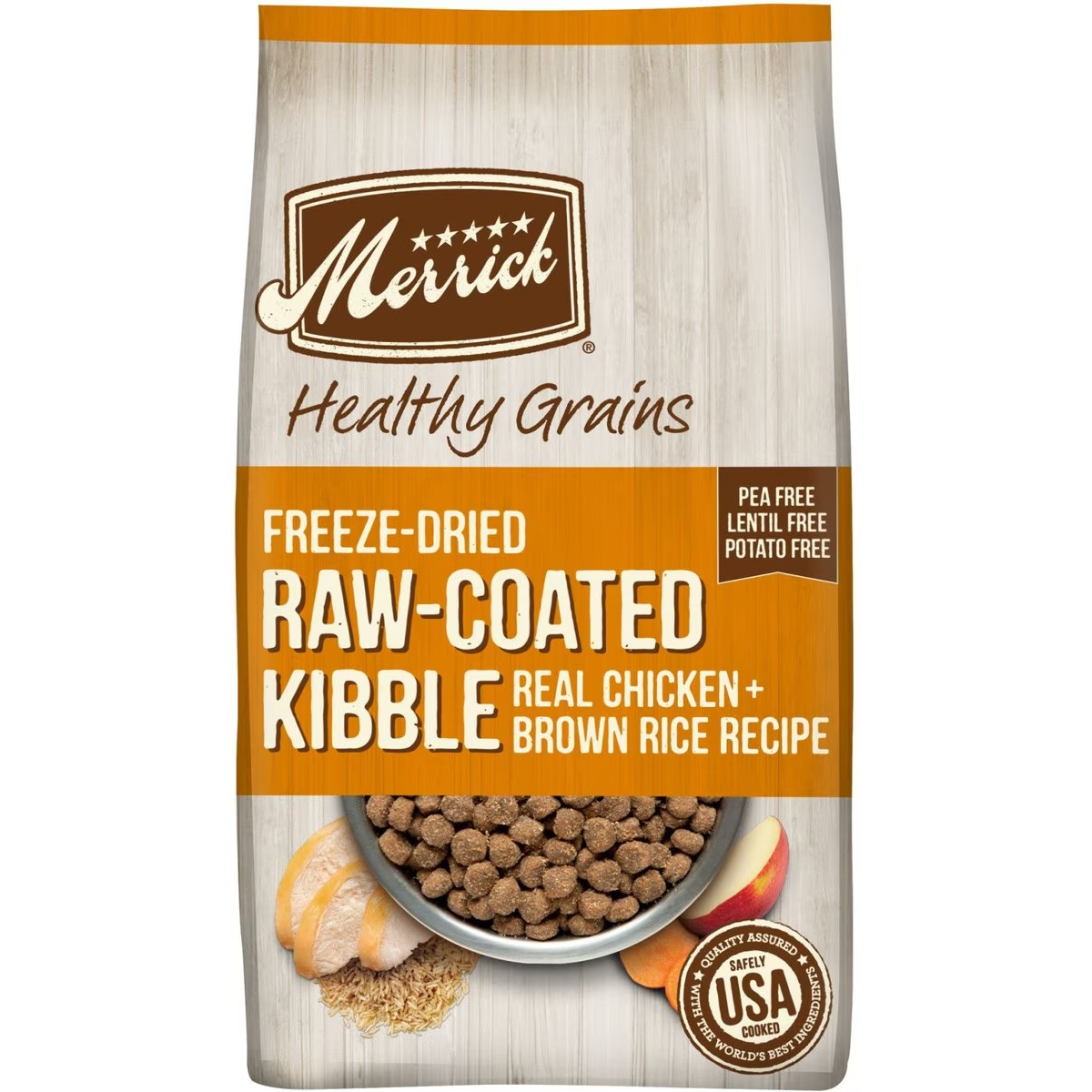 Merrick Healthy Grains Raw-Coated Kibble Real Chicken + Brown Rice Recipe Freeze-Dried Dry Dog Food