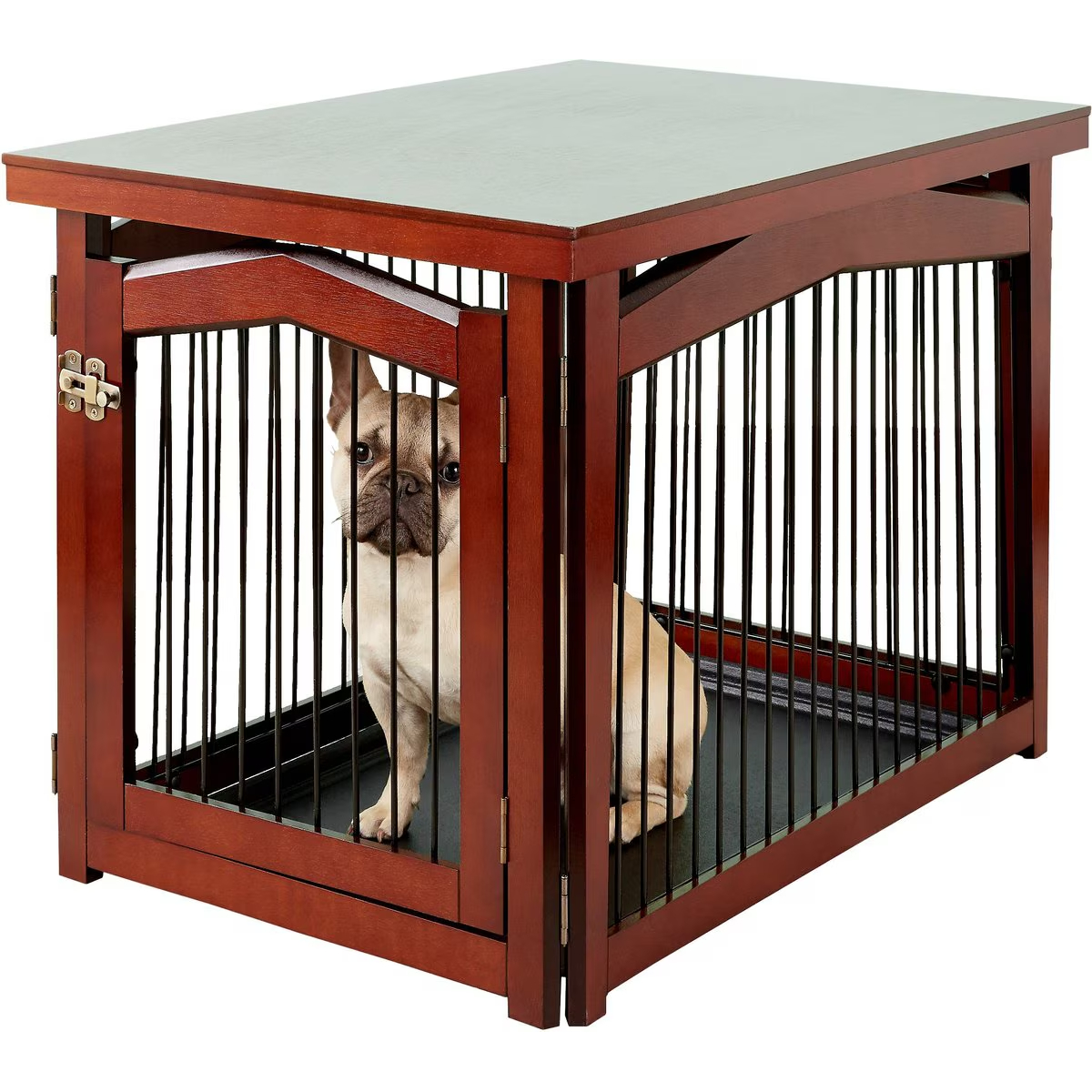 Merry Products 2-in-1 Configurable Single Door Furniture Style Dog Crate & Gate