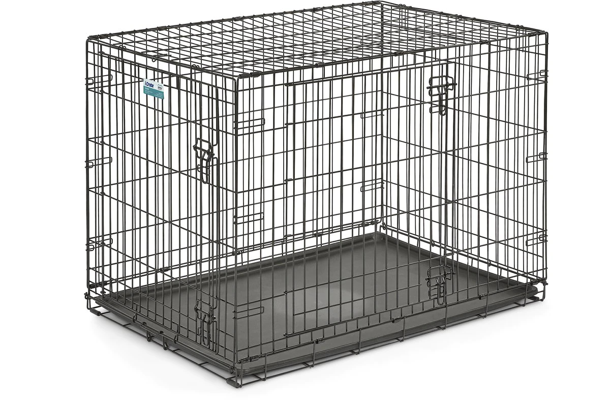 MidWest iCrate Fold & Carry Double Door Collapsible Wire Dog Crate 