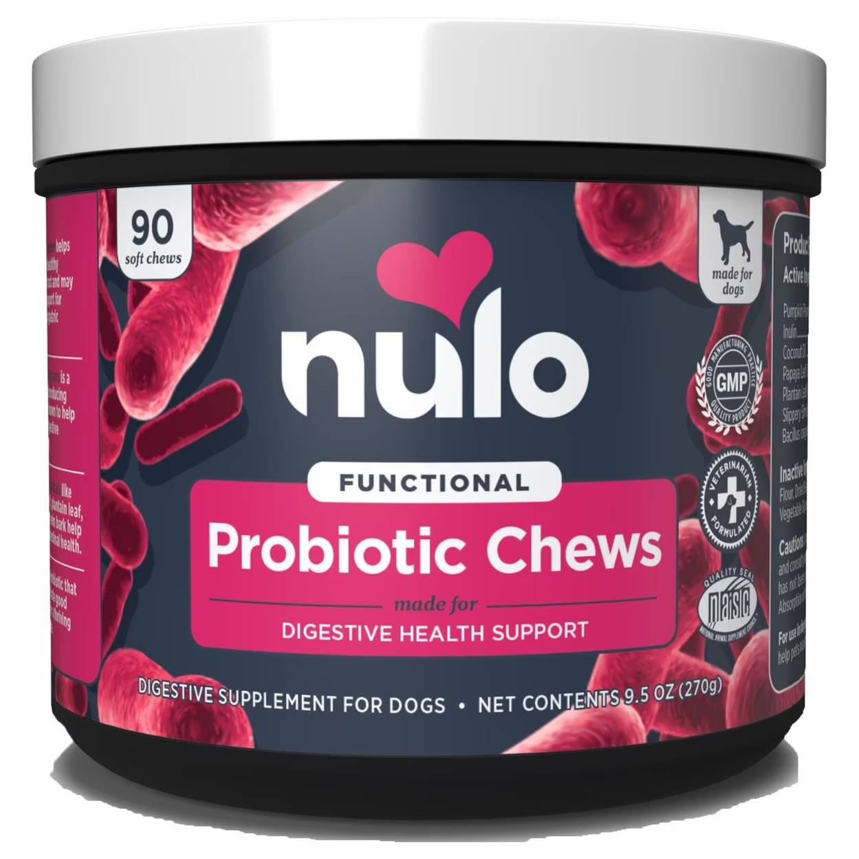 Nulo Probiotic Beef Flavored Soft Chews Digestive Supplement
