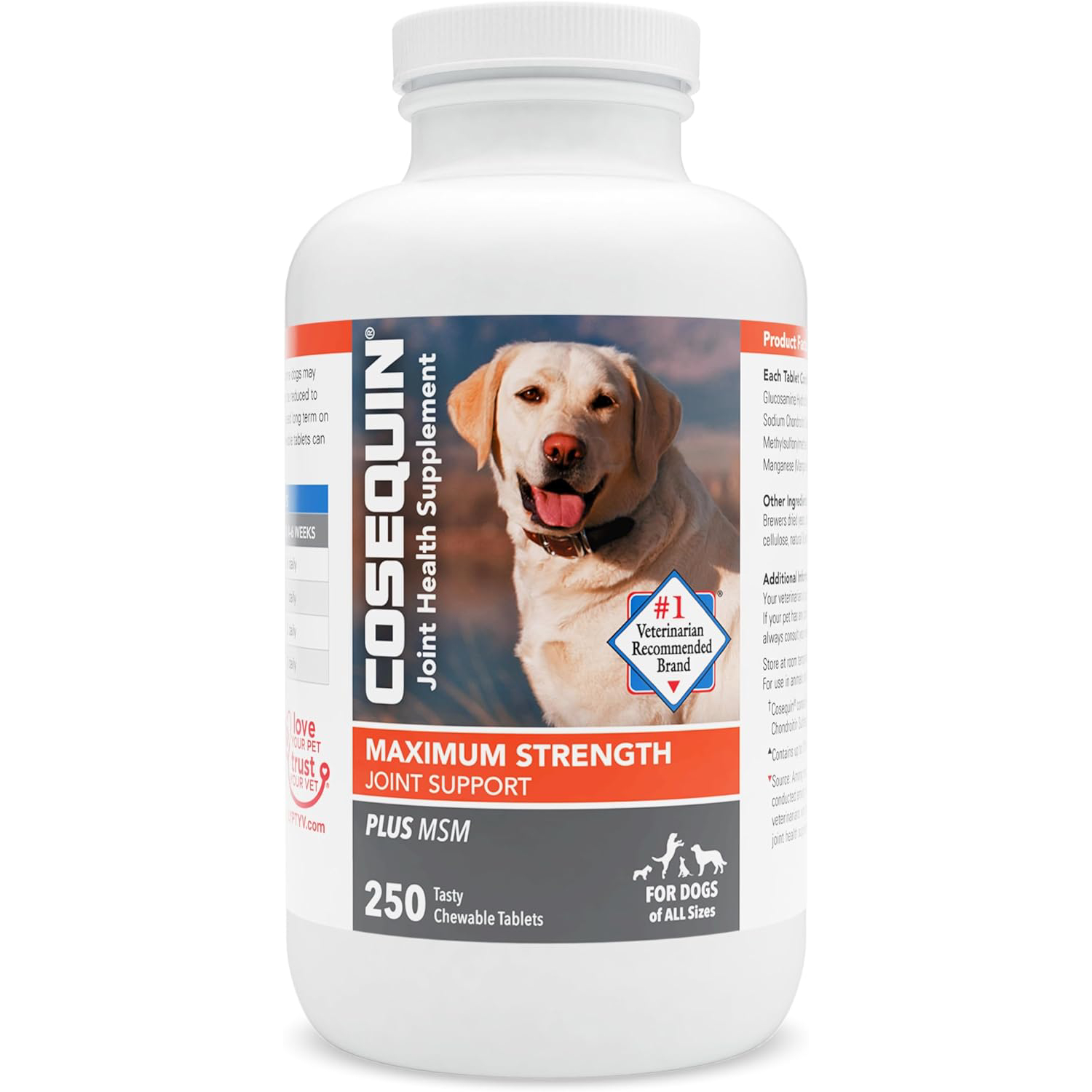 Nutramax Cosequin Hip & Joint Maximum Strength Plus MSM Chewable Tablets