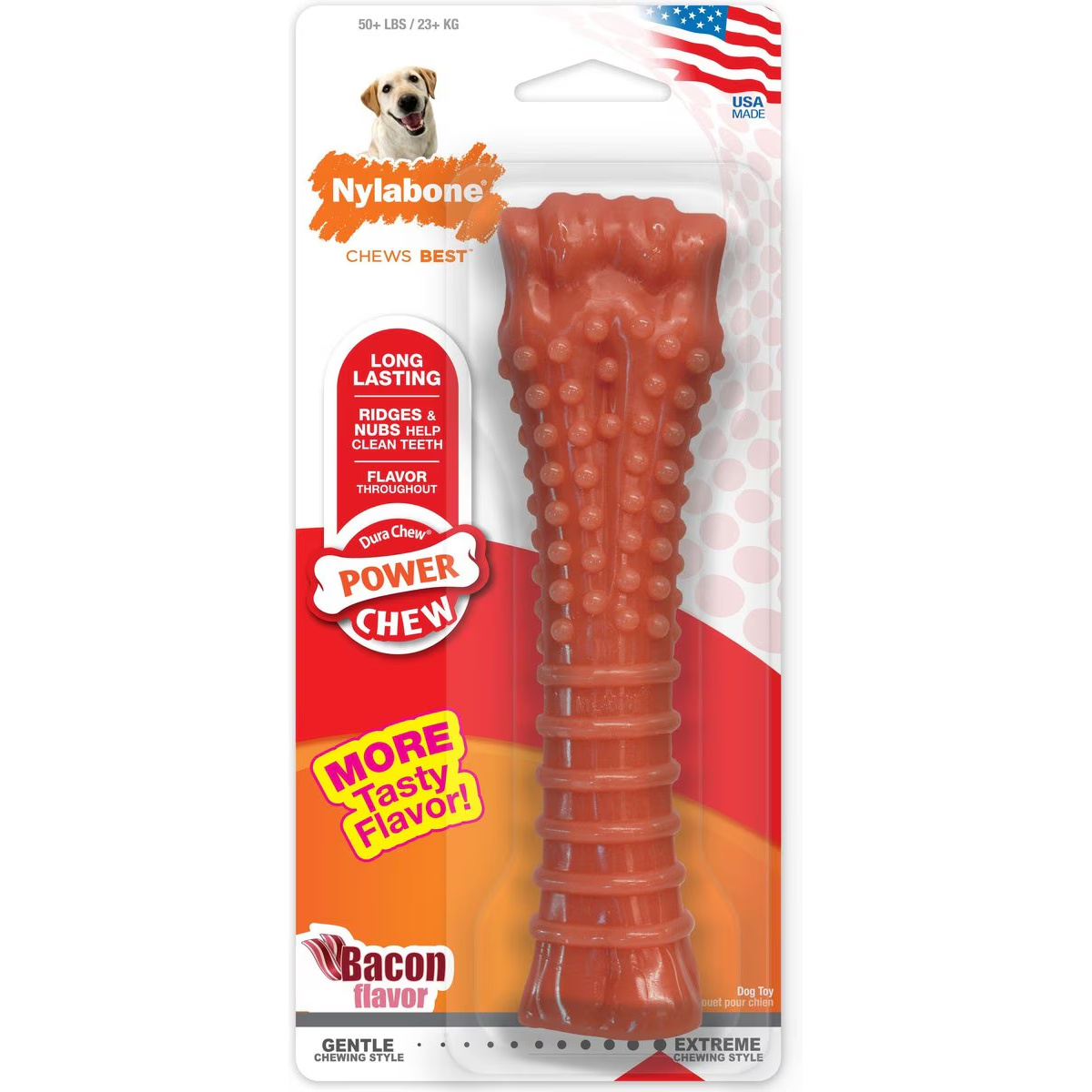 Nylabone Power Chew Bacon Flavored Dog Chew Toy