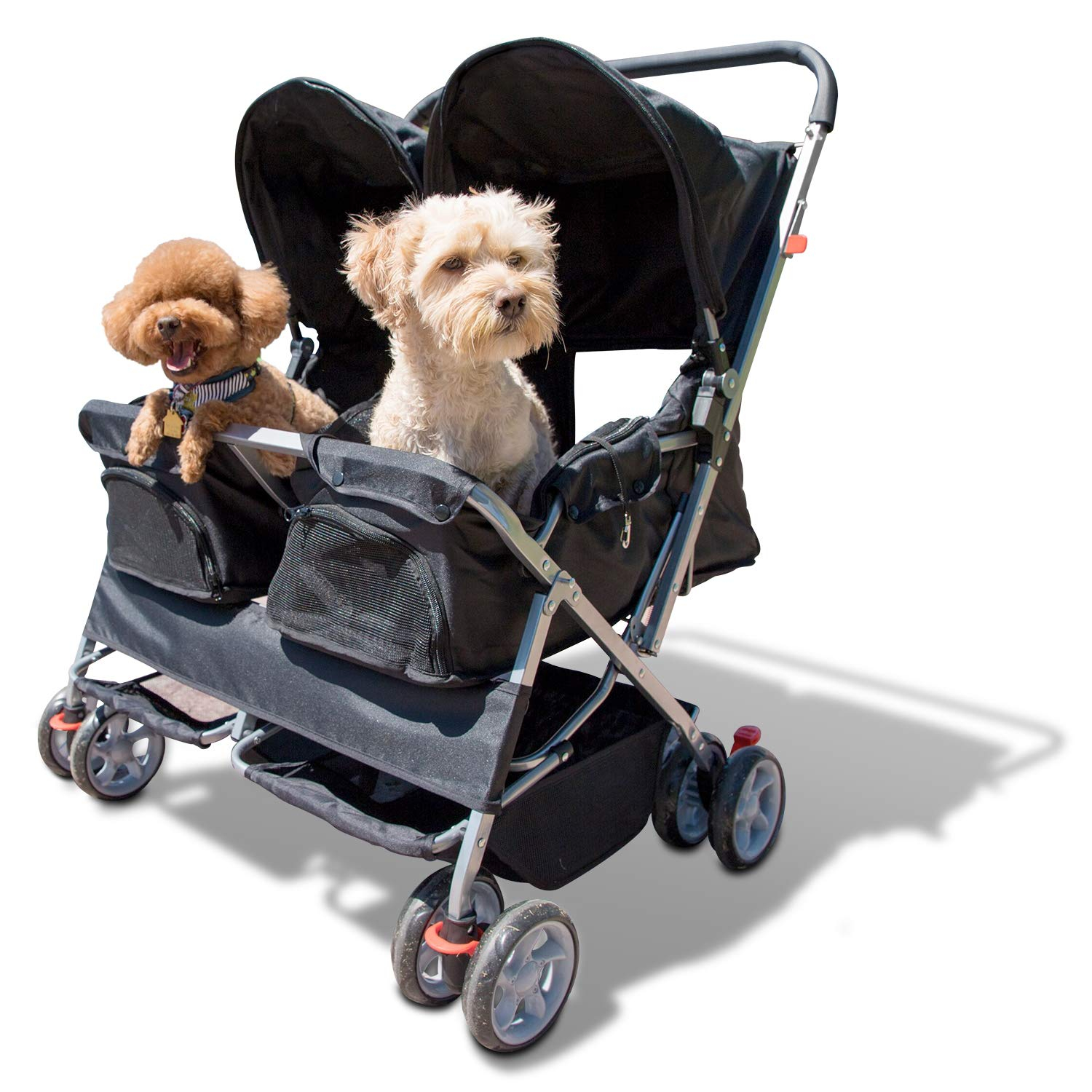 Paws & Pals Twin Double Folding Dog & Cat Stroller
