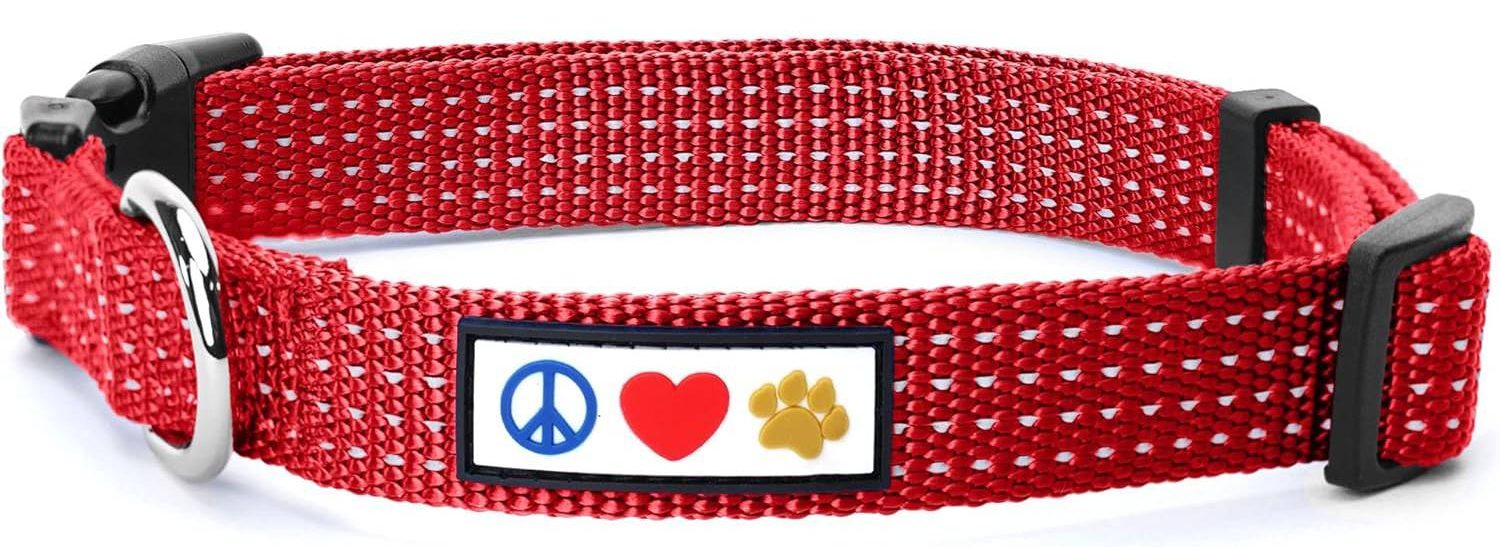 Pawtitas Nylon Reflective Dog Collar