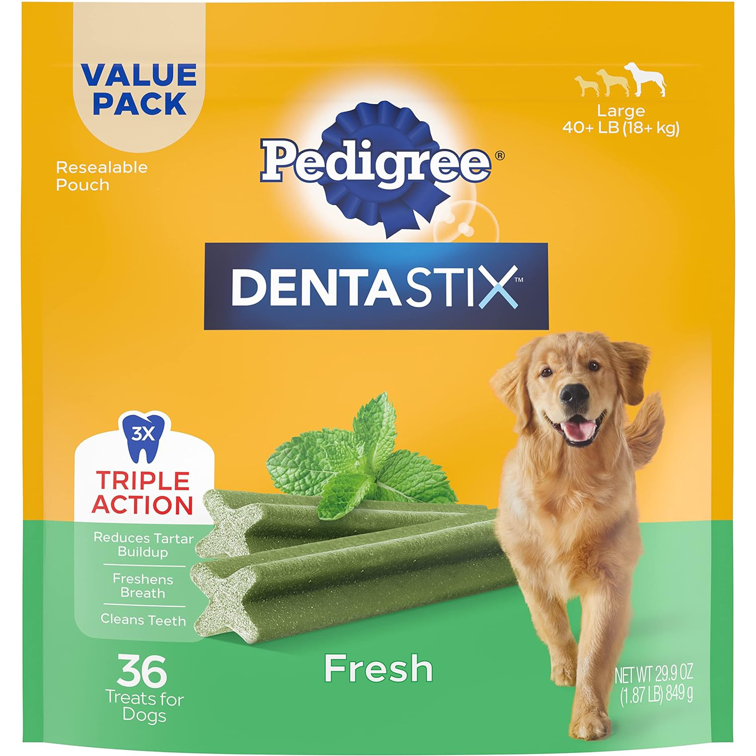 Pedigree Dentastix Fresh Mint Flavored Dental Treat