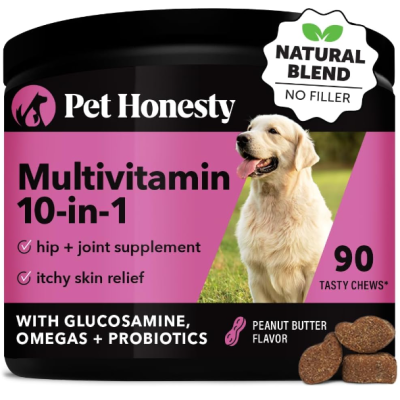 PetHonesty 10-in-1 Multivitamin Peanut Butter Soft Chews